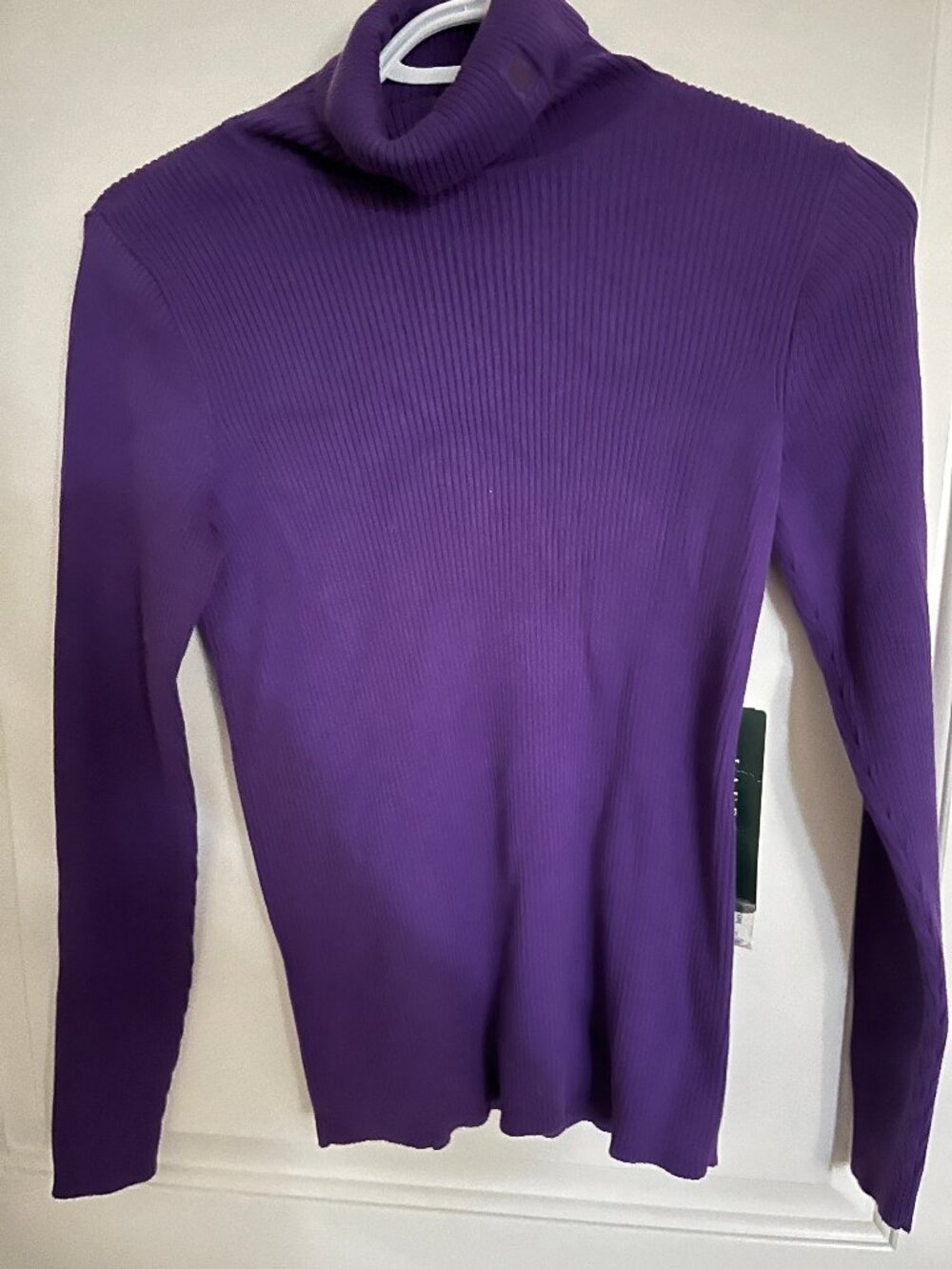 NWT Lauren by Ralph Lauren purple sweater XS